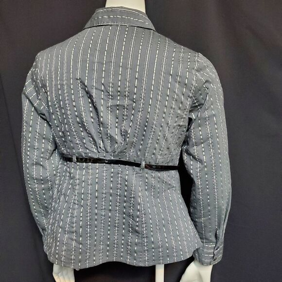 Worthington Gray & Silver Button Down Shirt & Belt - Picture 4 of 5